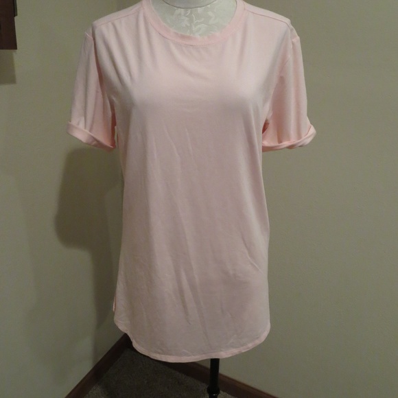 Alphalete Rolled Muscle Tee pink hex shirt sz Med - Picture 3 of 5